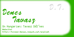 denes tavasz business card